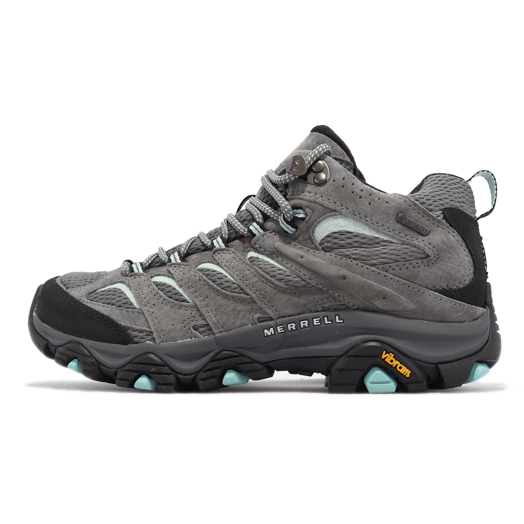 Merrell 登山鞋 Moab 3 Mid GTX 防水 灰 藍 黃金大底 女鞋 戶外 【ACS】 ML036306