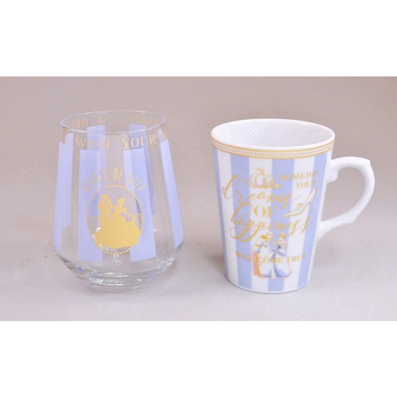 三鄉陶瓷 三鄉陶器 Sansato 陶瓷馬克杯和玻璃杯 藍色灰姑娘婚禮系列 日本迪士尼 馬克杯 玻璃杯