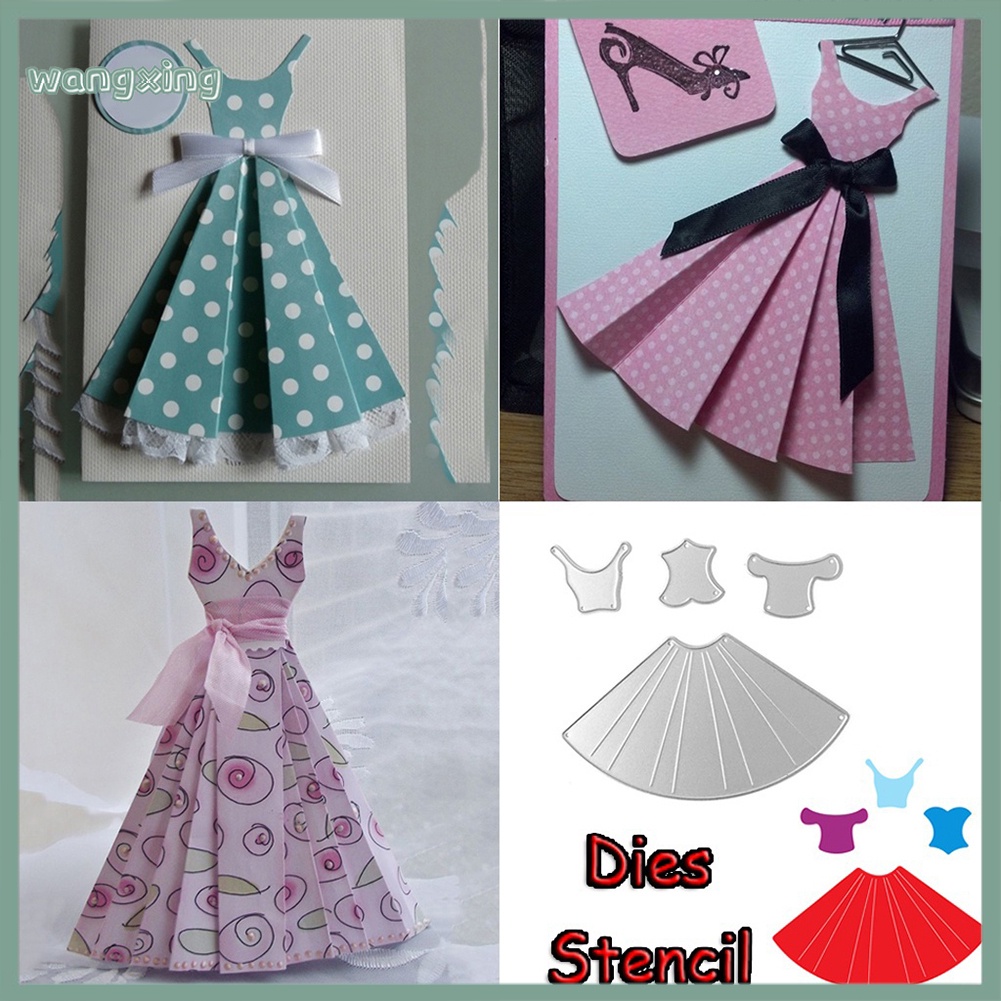 WA_  可愛的裙子傘切割模具鋼板蠟紙剪貼簿紙卡DIY工藝工具