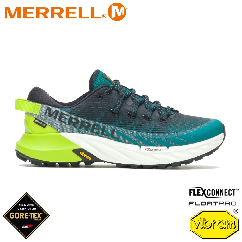 【MERRELL 美國 男 AGILITY PEAK 4 GORE-TEX越野跑鞋《湖水綠》】 ML067343