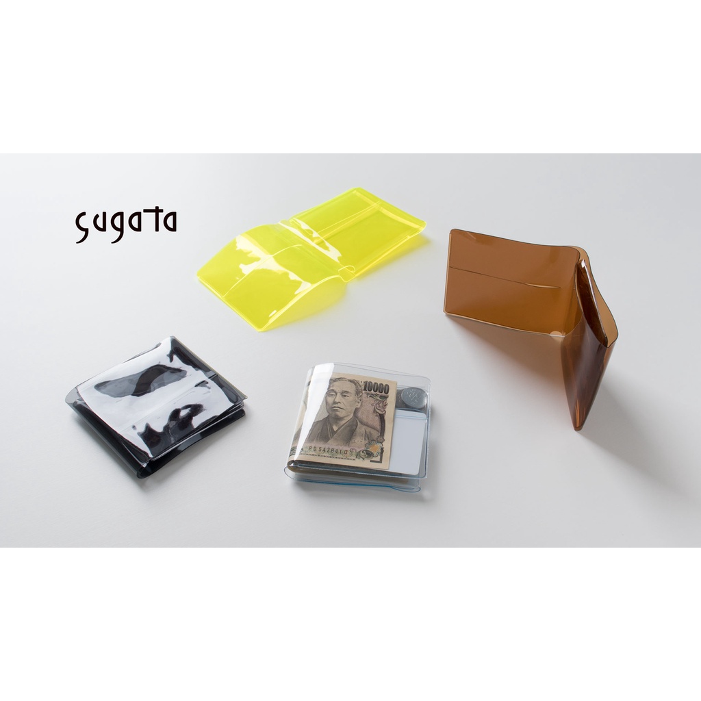 asoboze sugata PVC錢包 兩折短夾 日本製造 輕量超薄皮夾 卡夾 零錢包