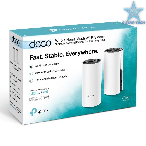 TP-LINK　Deco M4(2-Pack)　Mesh 網狀路由器