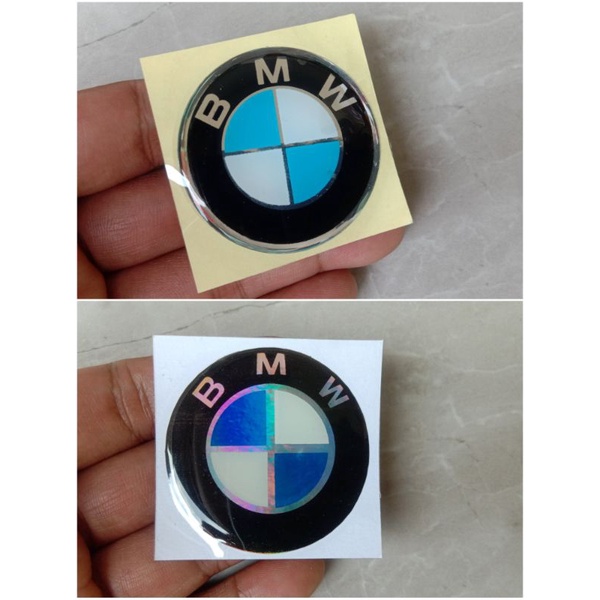 3d 靈活的 BMW 標誌徽章浮雕貼紙