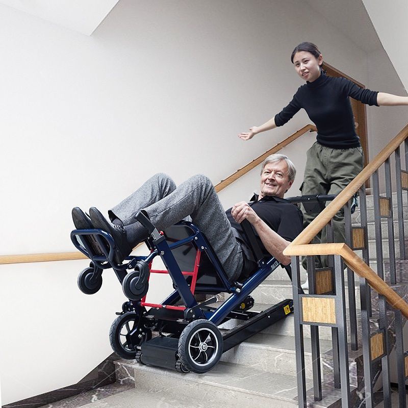 免運 電動爬樓梯 自動爬樓梯 德國歐航電動爬樓輪椅車智能上下樓梯全自動履帶殘疾老年人爬樓機