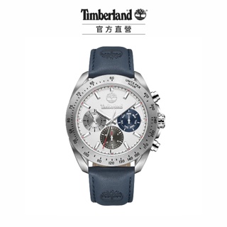 Timberland 手錶 男款 CARRIGAN系列 44mm 探索者腕錶 皮帶-白/深藍(TDWGF0009802)