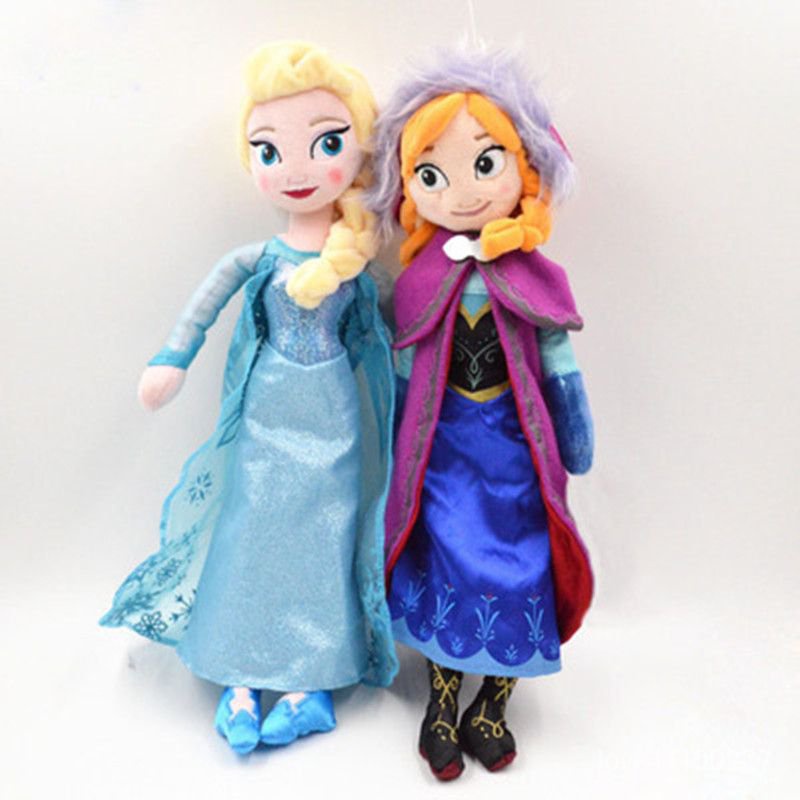 冰雪奇緣 anna安娜 elsa艾莎 公主姐妹毛絨玩具娃娃玩偶 愛莎公仔 女孩禮物 生日禮物 兒童禮物
