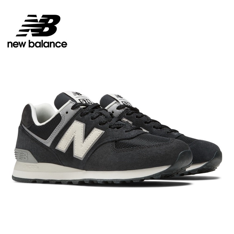 （元二商店）New Balance復古鞋 IU男款黑/奶油白U574LL2 D楦