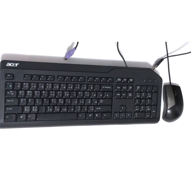 品牌：宏碁acer鍵盤+滑鼠 黑色 二手