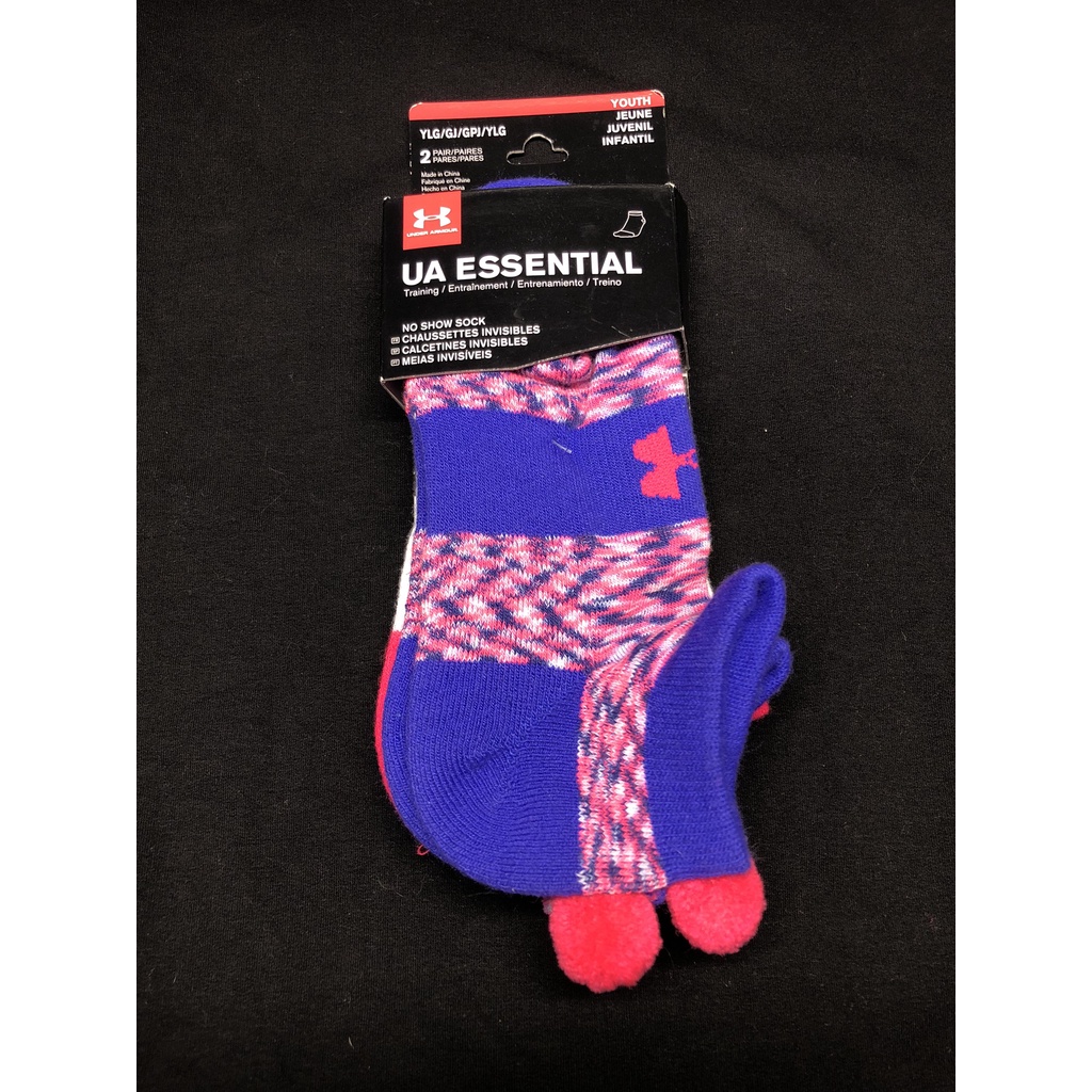 全新 Under Armour 女襪 襪子 紫色 桃紅 船形襪 隱形襪 毛巾底 兩雙一組