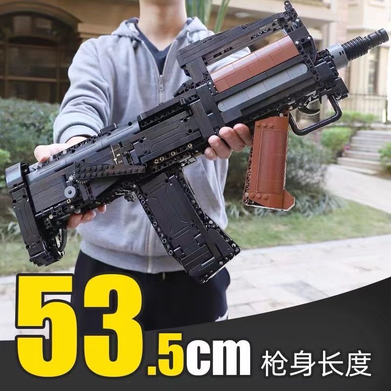 武器積木 兼容樂高moc積木槍可發射電動連發武器小顆粒拼裝男孩玩具槍禮物