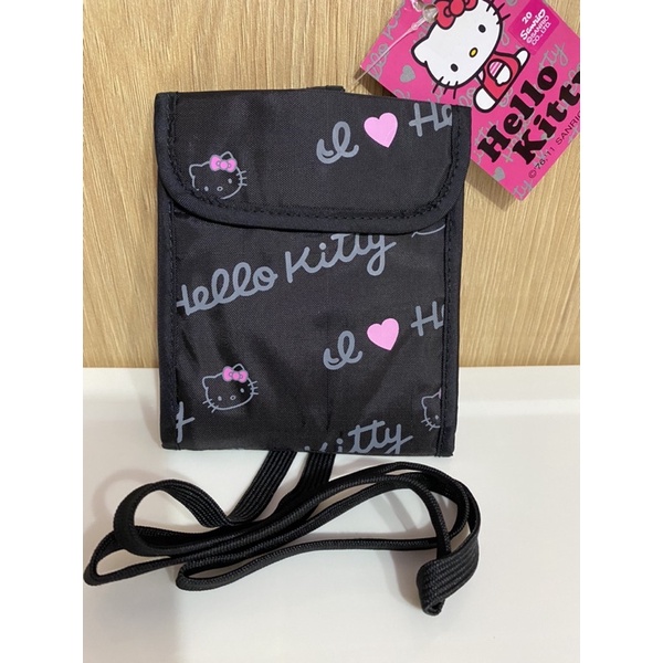 日本Sanrio hello kitty防水輕便外出旅遊用皮夾附揹袋