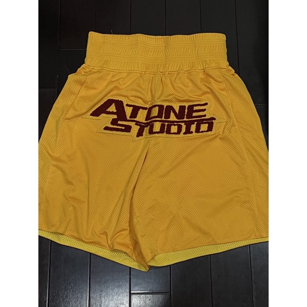 ［二手］ATONE STUDIO 海灘褲 貼布字樣 毛巾底