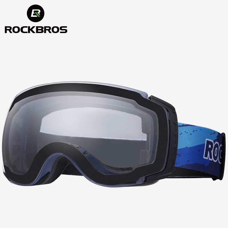 Rockbros滑雪鏡防霧雙層鏡片變色滑雪眼鏡防風大框眼鏡滑雪裝備