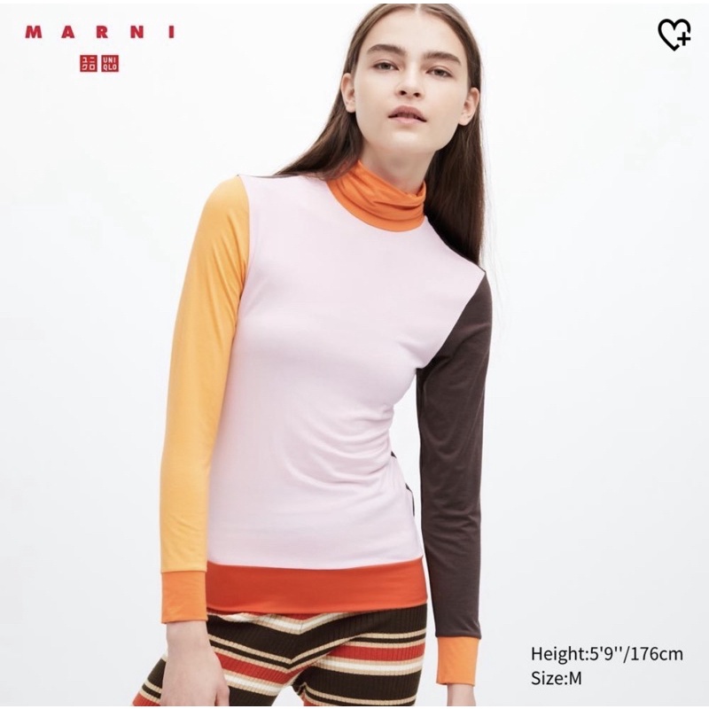 全新 現貨 粉XL UNIQLO MARNI HEATTECH高領T恤