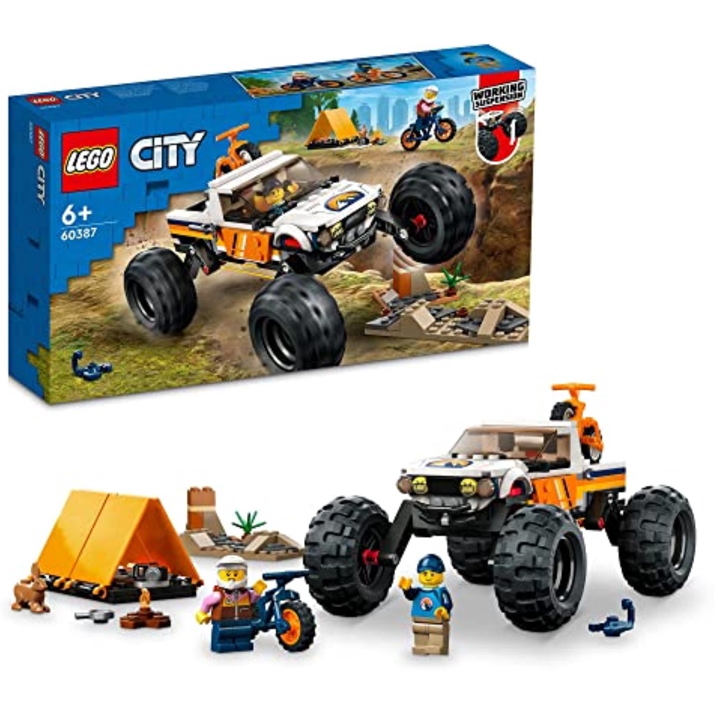 乐高（LEGO）城市4WD off -Road Adventure 60387玩具块出席车男孩男孩超过6岁