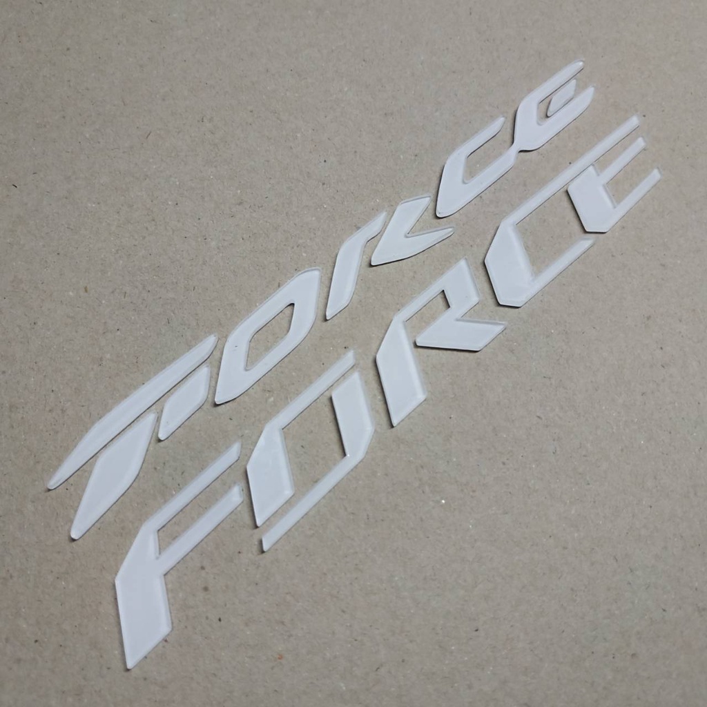 (皓月小舖)~立體車貼，貼紙，水晶字，FORCE 1.0、2.0，FORCE 字樣 - 底噴