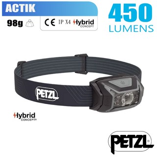 【法國 Petzl】送》ACTIK 超輕量標準頭燈(450流明.IPX4防水).LED頭燈.電子燈 灰 E063AA00