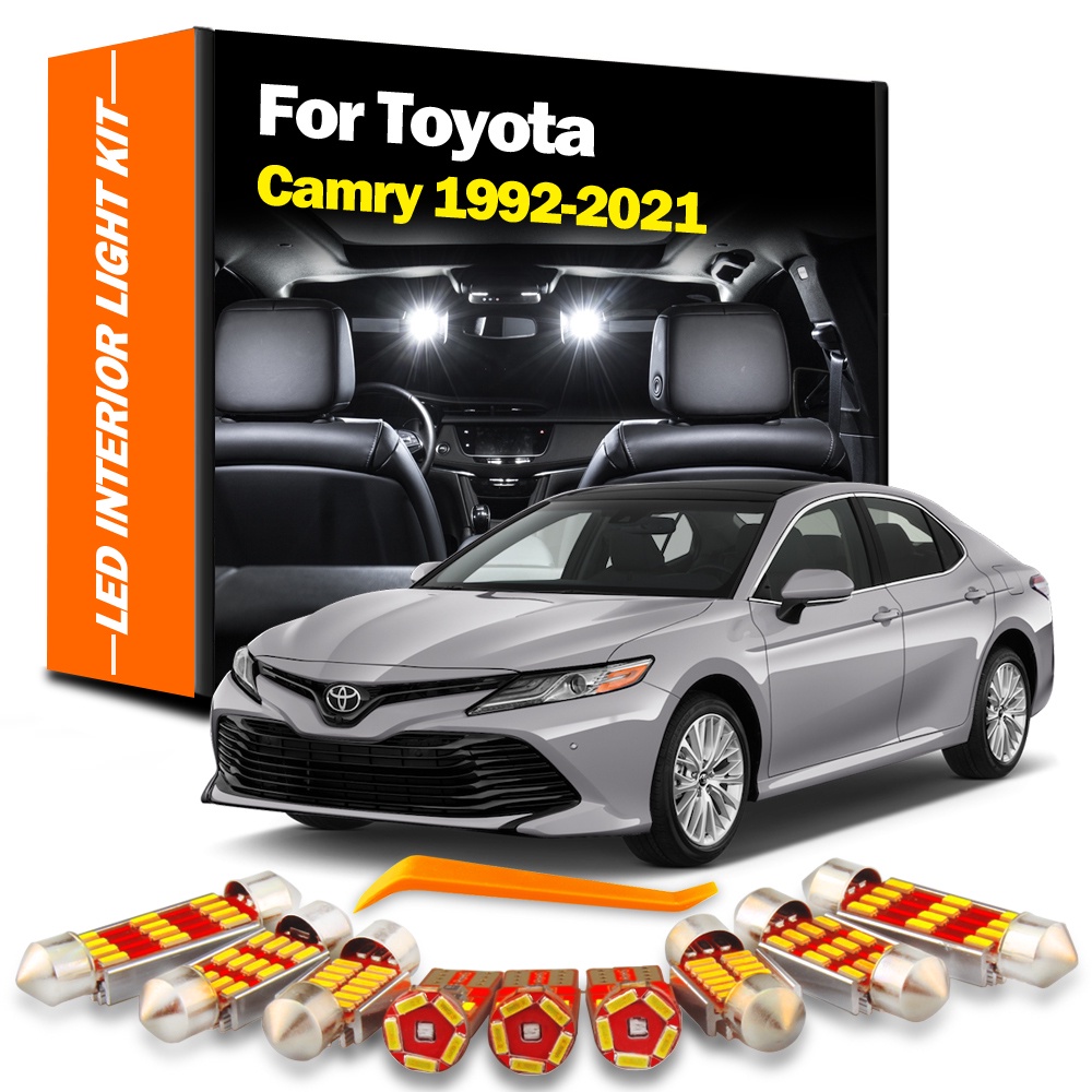 CAMRY 適用於豐田凱美瑞 1992-2021 Canbus 室內圓頂閱讀燈汽車燈泡套件的內部 LED 燈