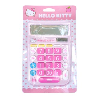 【現貨】小禮堂 Hello Kitty 12位元太陽能大按鍵計算機 (粉點點大頭款)