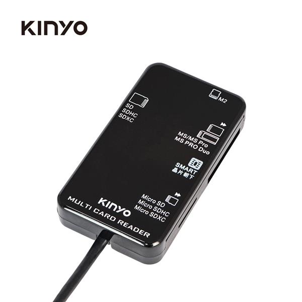 【全新公司貨】KINYO KCR-6250 多合一ATM晶片讀卡機(黑) USB Type-A 支援micro SD
