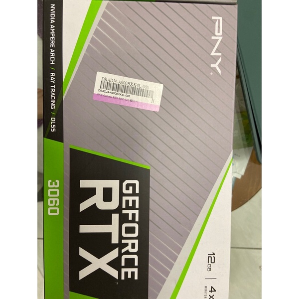 現貨NVIDIA PNY GeForce RTX 3060 12GB VERTO 顯示卡 保固內 含盒 2022年購入