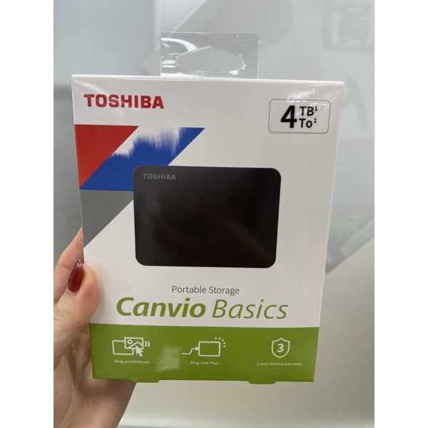 【原廠貨-新版】Toshiba Canvio Basics A3 黑靚潮lll 2.5吋 外接硬碟 4TB