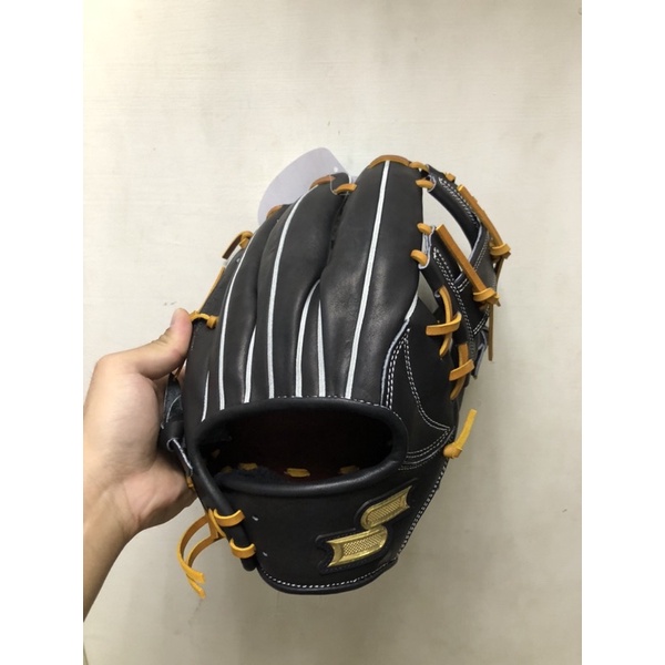 SSK 硬式棒球內野手手套 PROEDGE Advanced系列 黑色皮、原皮色線