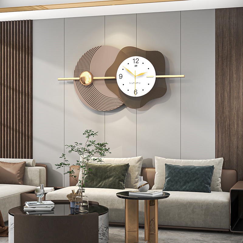 JJT久久達網紅創意現代鐘錶掛鐘客廳家用時尚新款意式簡約餐廳時鐘掛墻