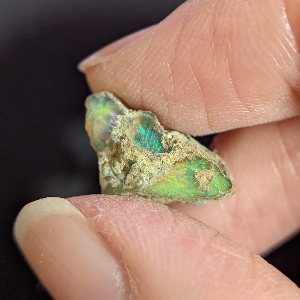 Opal 蛋白石 衣索比亞 澳寶 歐泊 10月誕生石 原石 原礦 礦標 礦石 礦物 金工 寶石-230151