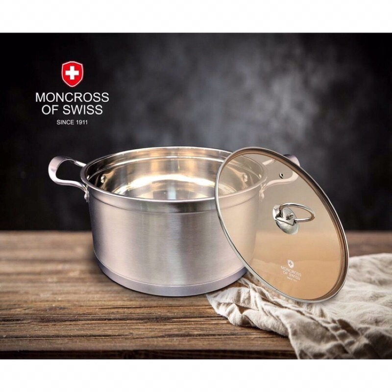 瑞士 MONCROSS 304不鏽鋼湯鍋 24cm 5.7公升