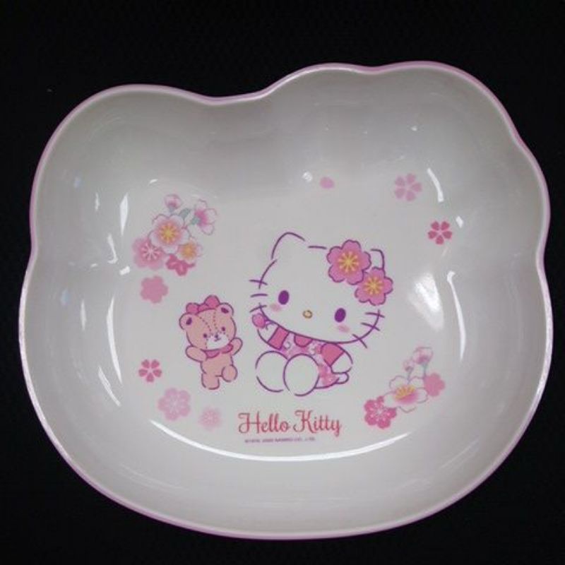 三麗鷗Hello Kitty 兒童餐盤 美耐皿餐盤 兒童餐具 9.5新