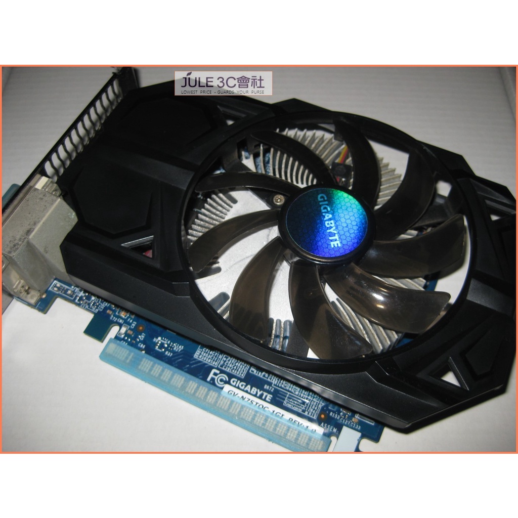 JULE 3C會社-技嘉 N75TOC-1GI GTX750Ti/DDR5/1G/四螢幕輸出/良品/PCIE 顯示卡