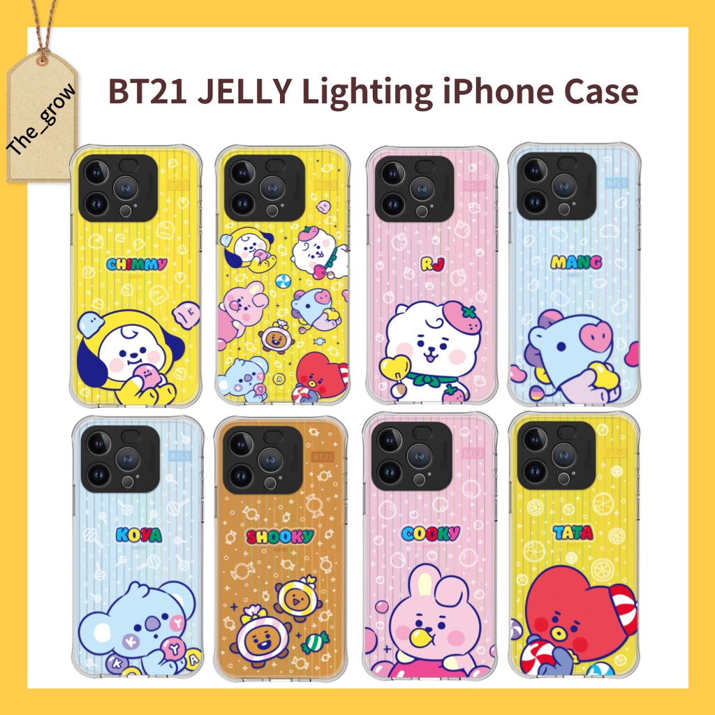 Bt21 手機殼 JELLY CANDY 照明殼減震相機保護 iPhone13