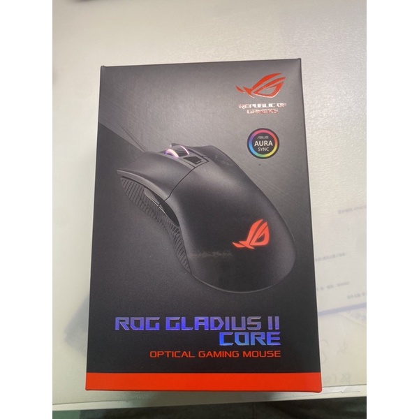 全新 ASUS 華碩ROG Gladius II Core 電競滑鼠 有線滑鼠 人體工學 神鬼戰士2（附贈品）