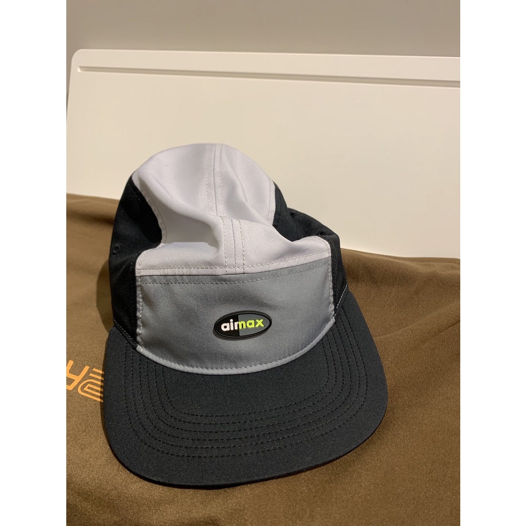 NIKE air max 5-PANEL CAP 五分割帽 黑灰 透氣材質 dri-fit