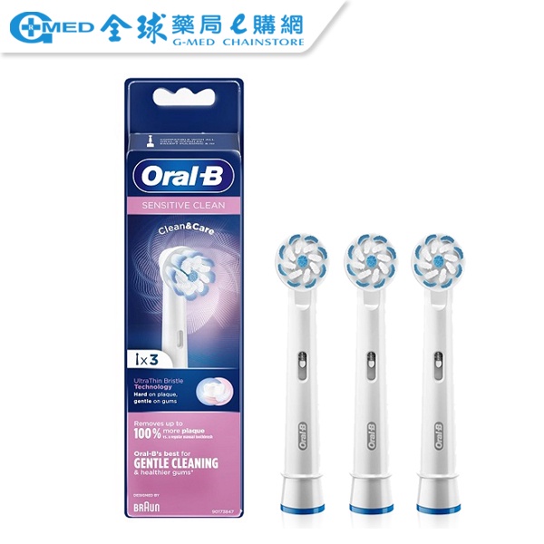 【德國百靈Oral-B】超細毛護齦刷頭（3入）EB60-3｜全球藥局