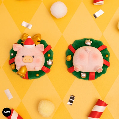 現貨 罐頭豬LuLu聖誕系列冰箱貼/雪球裝飾 潮玩周邊禮物