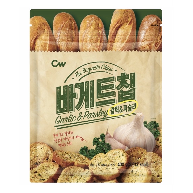 🇰🇷韓國代購🇰🇷 Cw 奶油香蒜麵包餅乾 特大包！400g 大蒜 麵包 餅乾 蒜味餅乾 吐司 400g/包