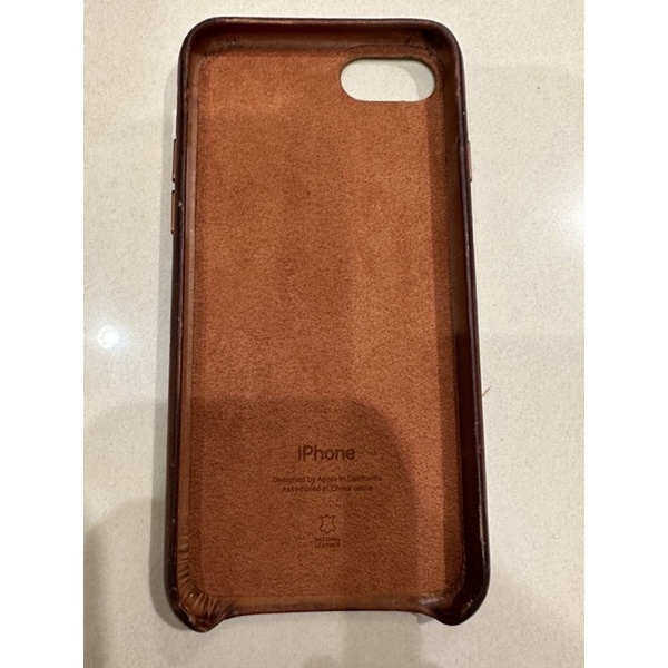 Apple原廠正品 iPhone SE2 / 8 / 7 / 6s / 6 4.7吋共用 真皮 皮革棕色 保護殼 手機殼