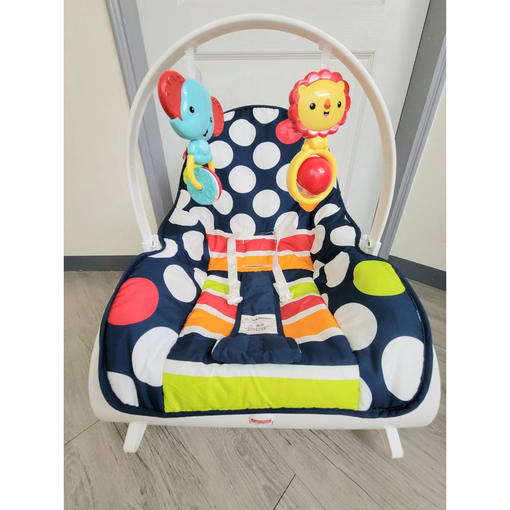 🎀MT玩具出租🎀費雪 Fisher-Price 繽紛圓點安撫躺椅 可攜式兩用震動躺椅 嬰兒搖椅出租 安撫椅