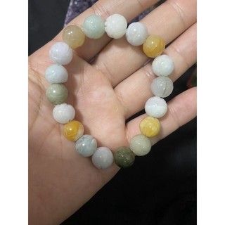 蓮花手串，有黃有綠有飄花有幾顆些微紫