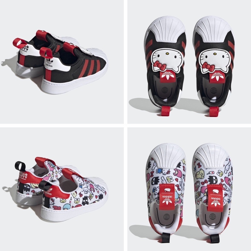 adidas originals愛迪達童鞋 HELLO KITTY聯名SUPERSTAR360HQ4091 HQ4092