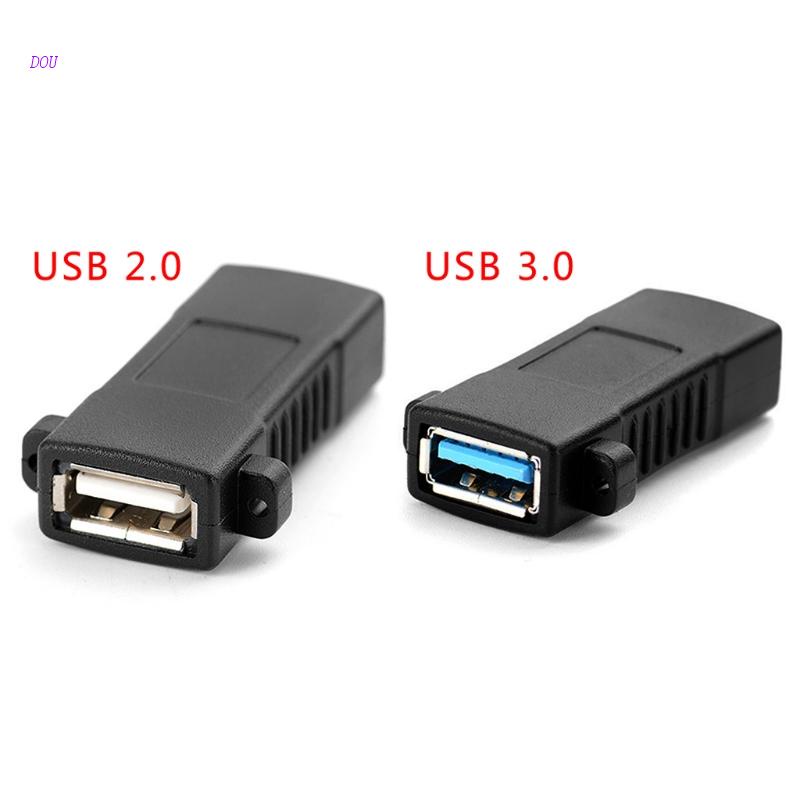 Dou USB 母對母適配器 2.0 3.0 母對母插座面板安裝適配器