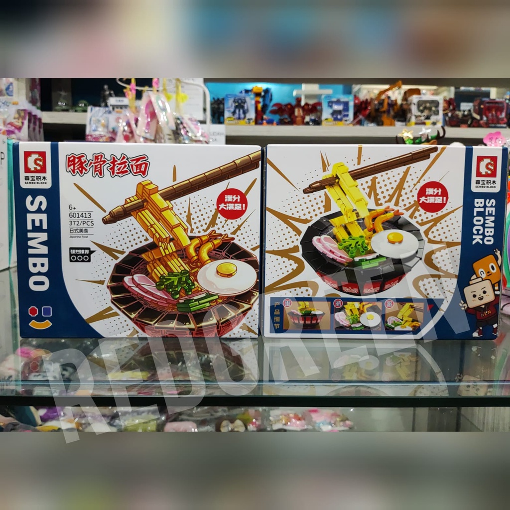 Sembo block 日本料理拉麵 601413 日本美食街 372 件兒童 diy 拼裝玩具
