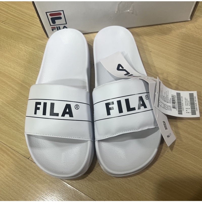 [全新正品現貨FILA]_斐樂 Fila - 24號拖鞋 白色 100% 正品-跟韓國代購買。ABC賣$1080元