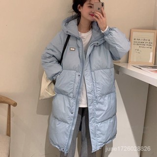 韓國張貝貝羽絨服女反季特賣連帽中長版新版白鴨絨寬鬆韓版百搭羽絨外套jacket women 大尺碼 韓版加厚 保暖 X1