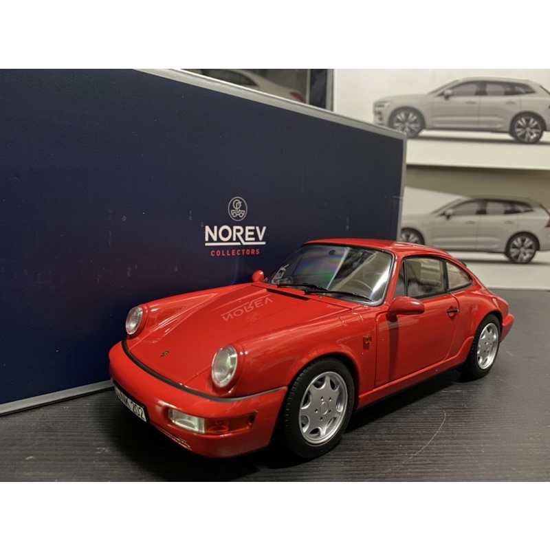 【E.M.C】1:18 1/18 Norev Porsche 911 964 Carrera 2 1990 紅色