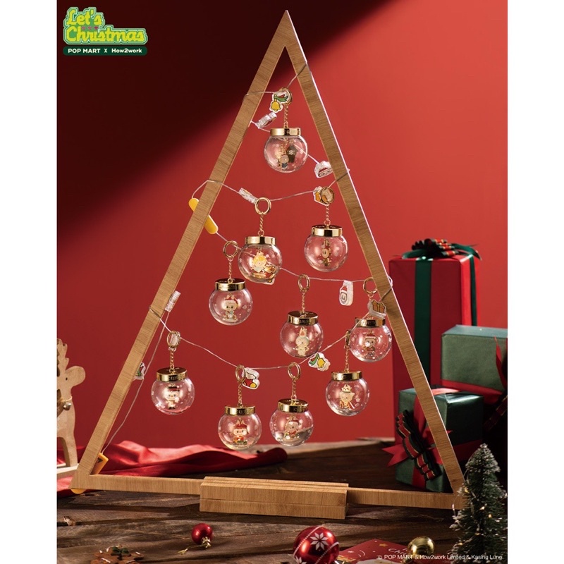 《密密玩具》正版 LABUBU一起聖誕系列 掛件 發光 吊飾 聖誕女孩 雪人 天使 睡衣 雪橇