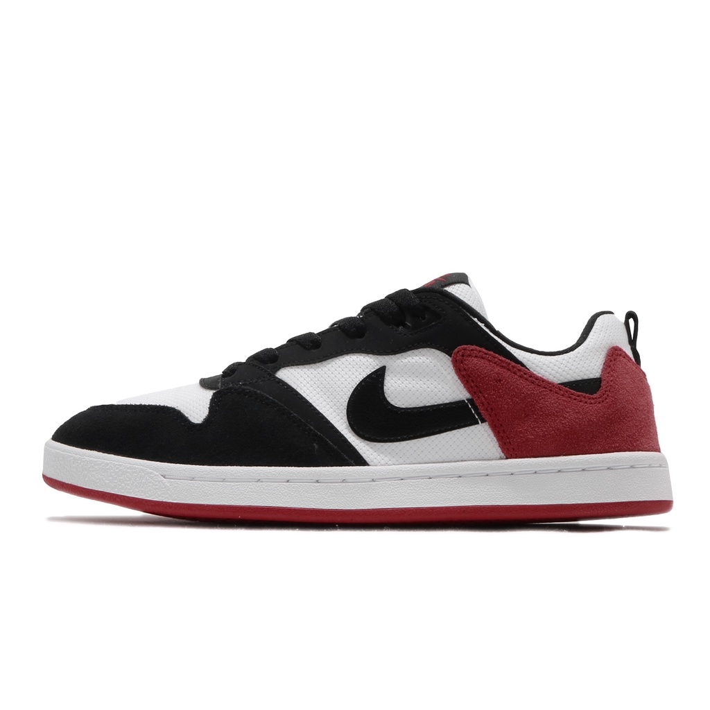 Nike 滑板鞋 SB Alleyoop 白 黑 紅 低筒 男鞋 麂皮 運動鞋 【ACS】 CJ0882-102