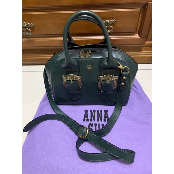 Anna sui 安娜蘇古典圓手提斜背包